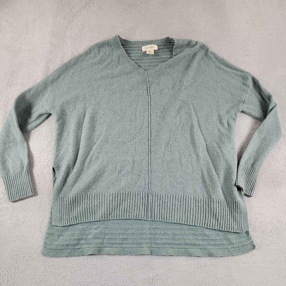 Jessica Simpson Women's V-Neck Sweater in Green